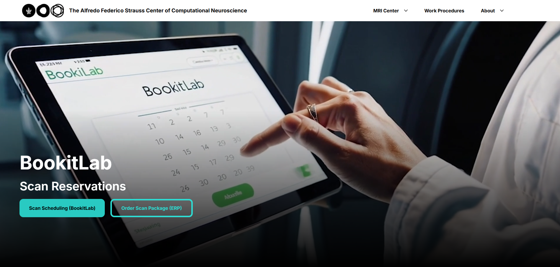 Book-It-Lab scheduling interface page