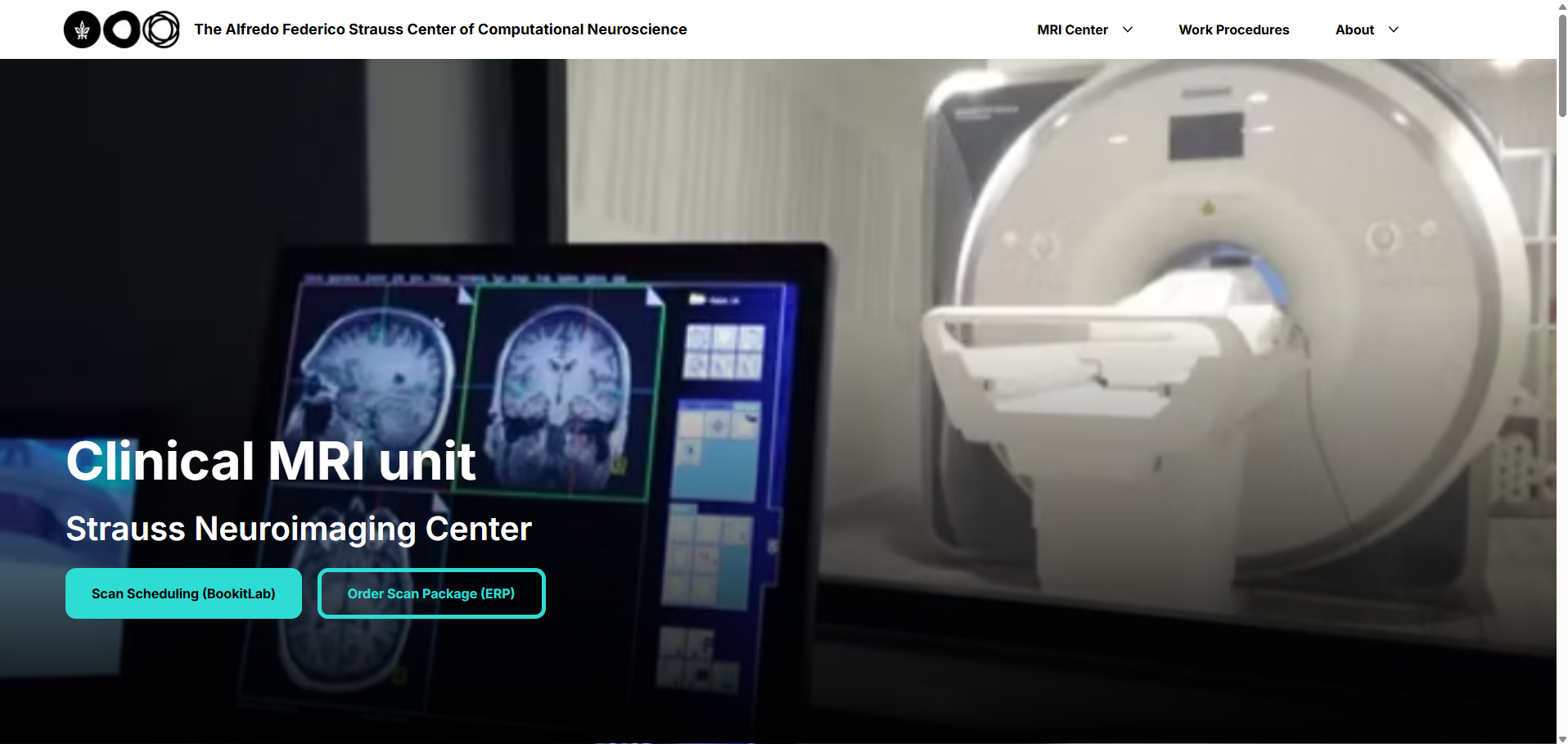 Clinical MRI unit page