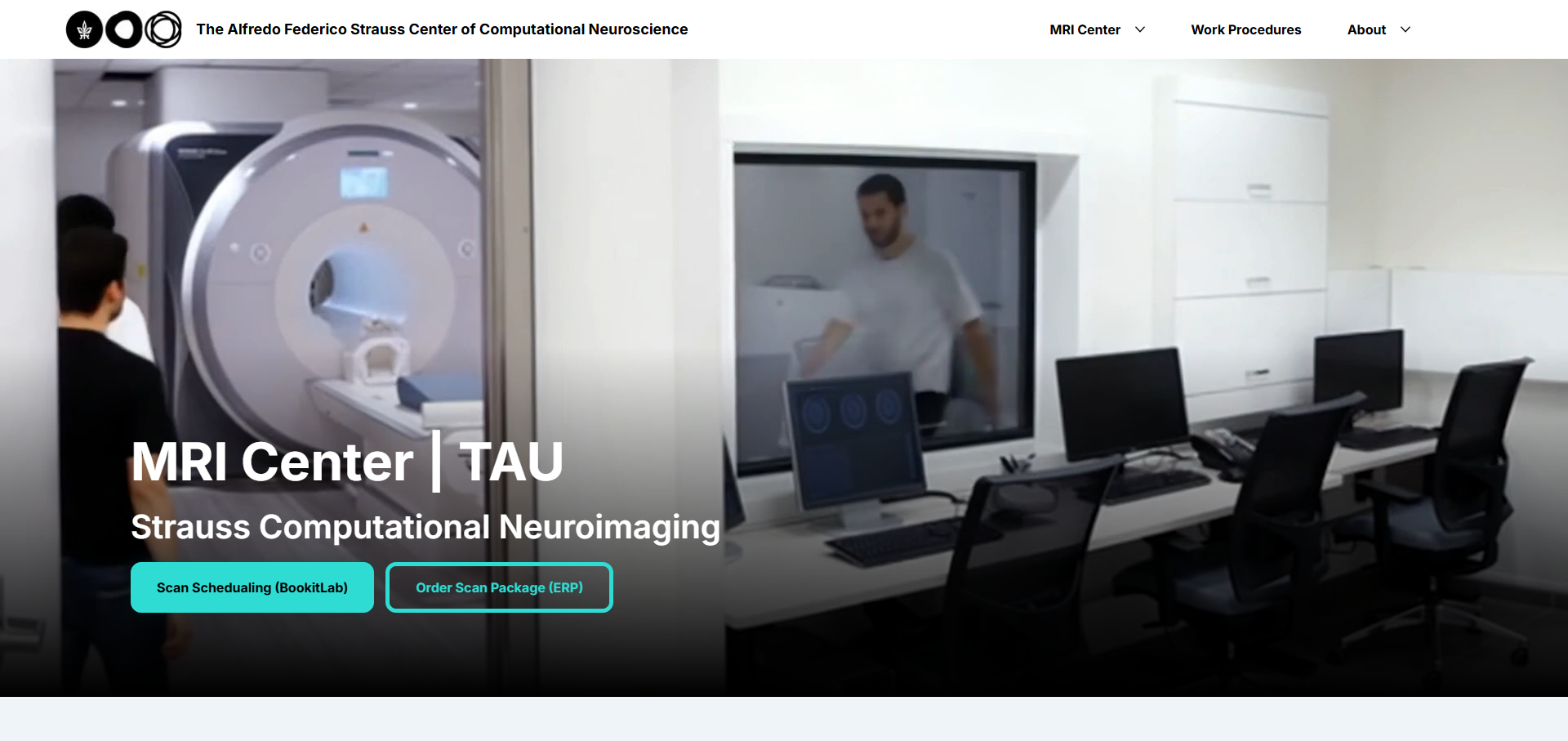 New MRI Center homepage, full-bleed video hero